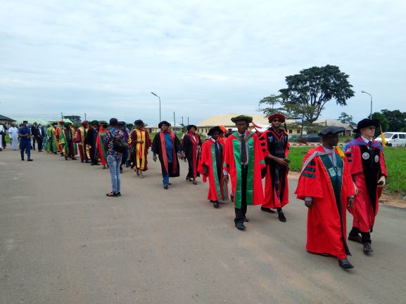 Some UAES students taking the Matriculation Oath